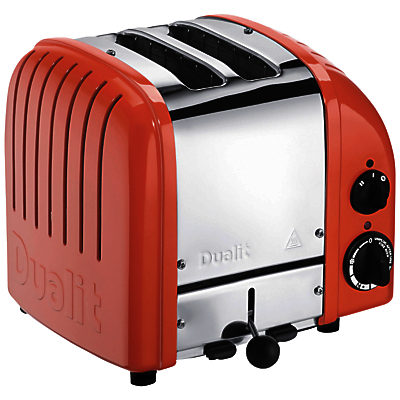 Dualit Made to Order Classic 2-Slice Toaster Stainless Steel/Salmon Pink Gloss Dualit Made to Order Classic 2-Slice Toaster Stainless Steel/Salmon Pink Gloss